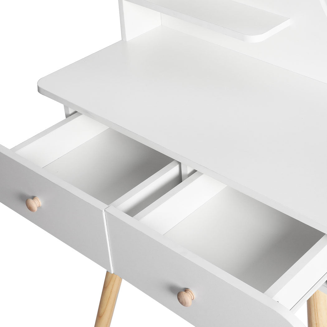 Luxury Dressing Table Stool LED Mirror  Foldable Function Classic