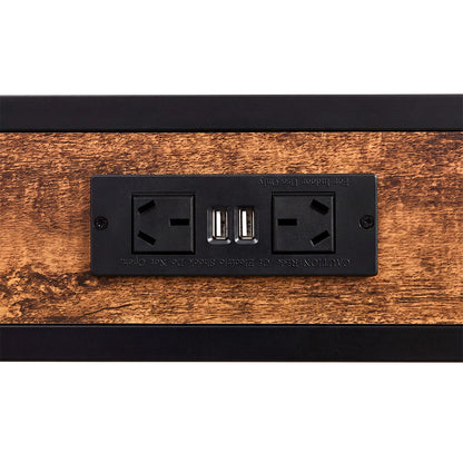 Levede Single Bed Frame LED Lights USB Charging Storage Headboard Metal Platform