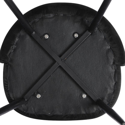 Stylish 8x Dining Chairs Kitchen Cafe Black  Durable Frame Classic
