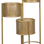 6 Tier Plant Stand Swivel Outdoor Gold