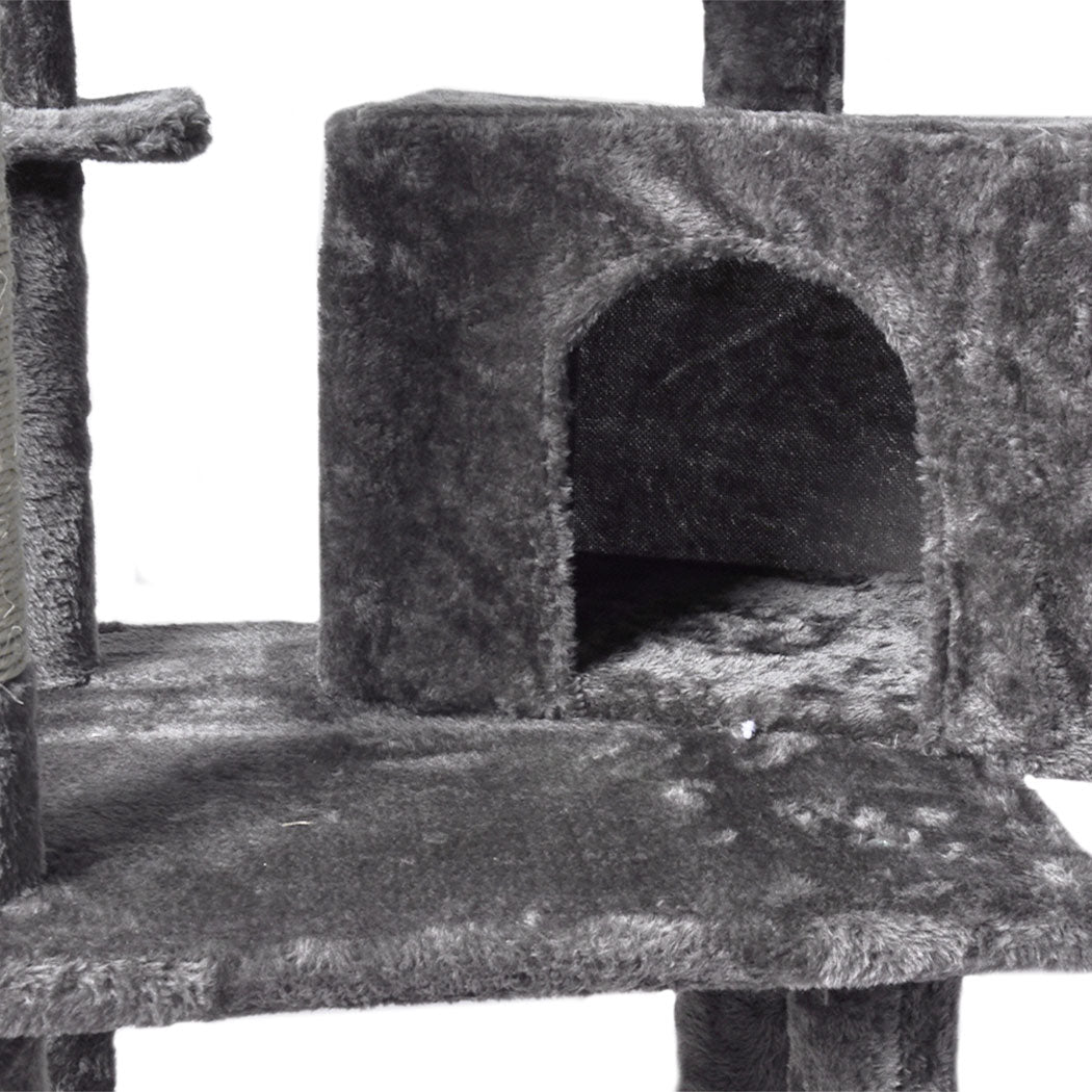 Cat Tree Scratching Post Grey 48x40x130cm
