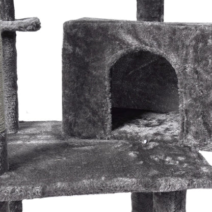Cat Tree Scratching Post Grey 48x40x130cm