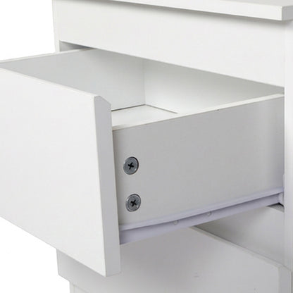 Bedside Table 3 Drawers White 45x35x61cm