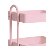 3 Tiers Kitchen Trolley Cart Pink