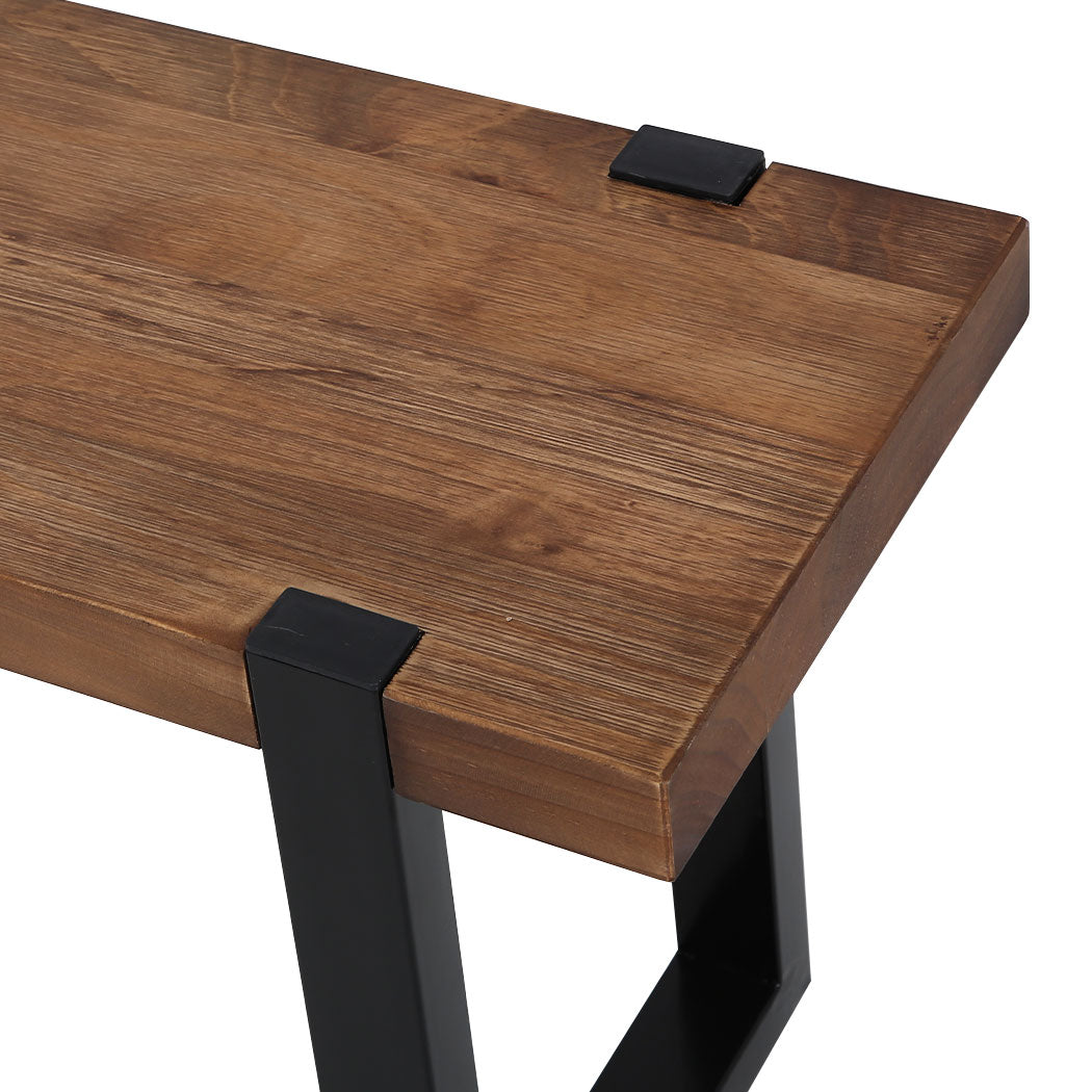 Minimalist 2x Dining Bench Chairs Wooden 115cm  Easy Assembly