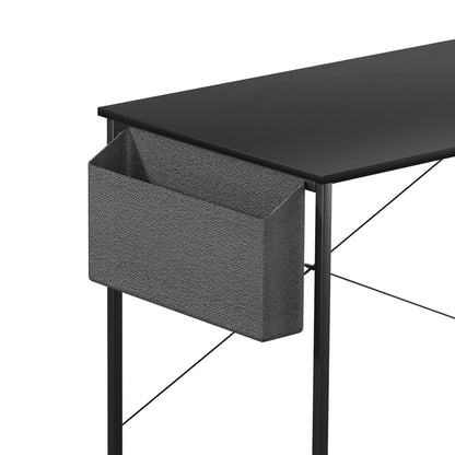 Versatile L Shaped Computer Desk Home Desk Black  Adjustable Height