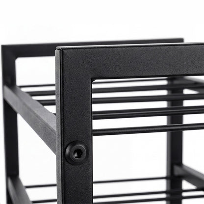 16 Bottle 4-Tier Metal Wine Rack Black | HomeAndLiving - 4