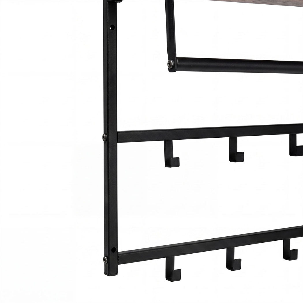 Wall Shelf Coat Rack 16x16cm