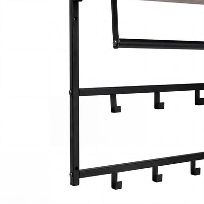 Wall Shelf Coat Rack 16x16cm