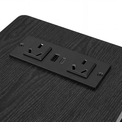 Narrow Bedside Table With Led Charging 20x40x59cm