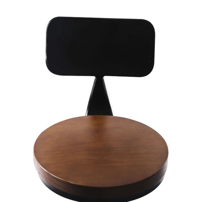Contemporary 2x Bar Stool Kitchen Wooden Metal  Sleek Modern Look