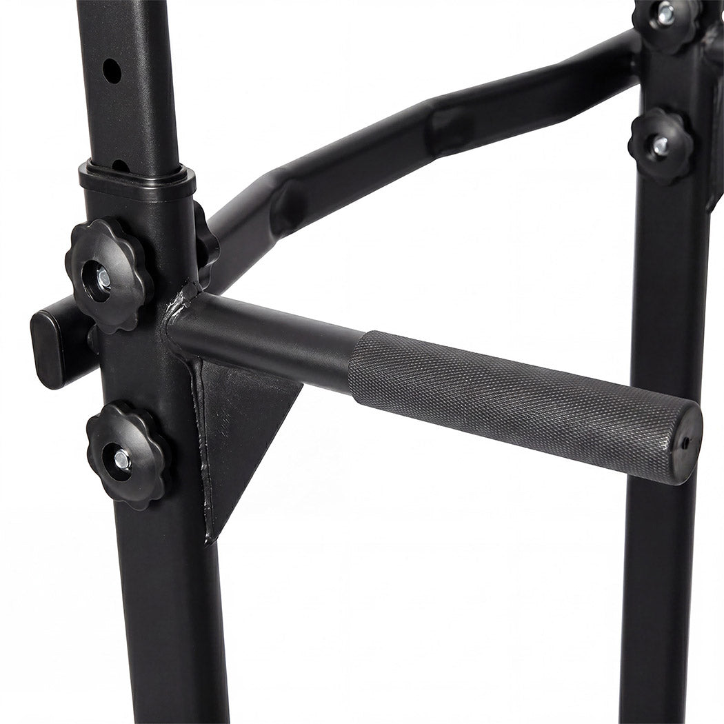 Centra Power Tower Pull Up Bar Dip Station Adjustable Home Gym 150kg Black