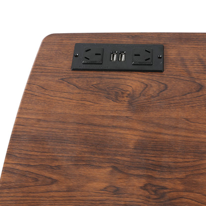 Modern Mobile Standing Desk Foldable Brown Fold  Durable Frame