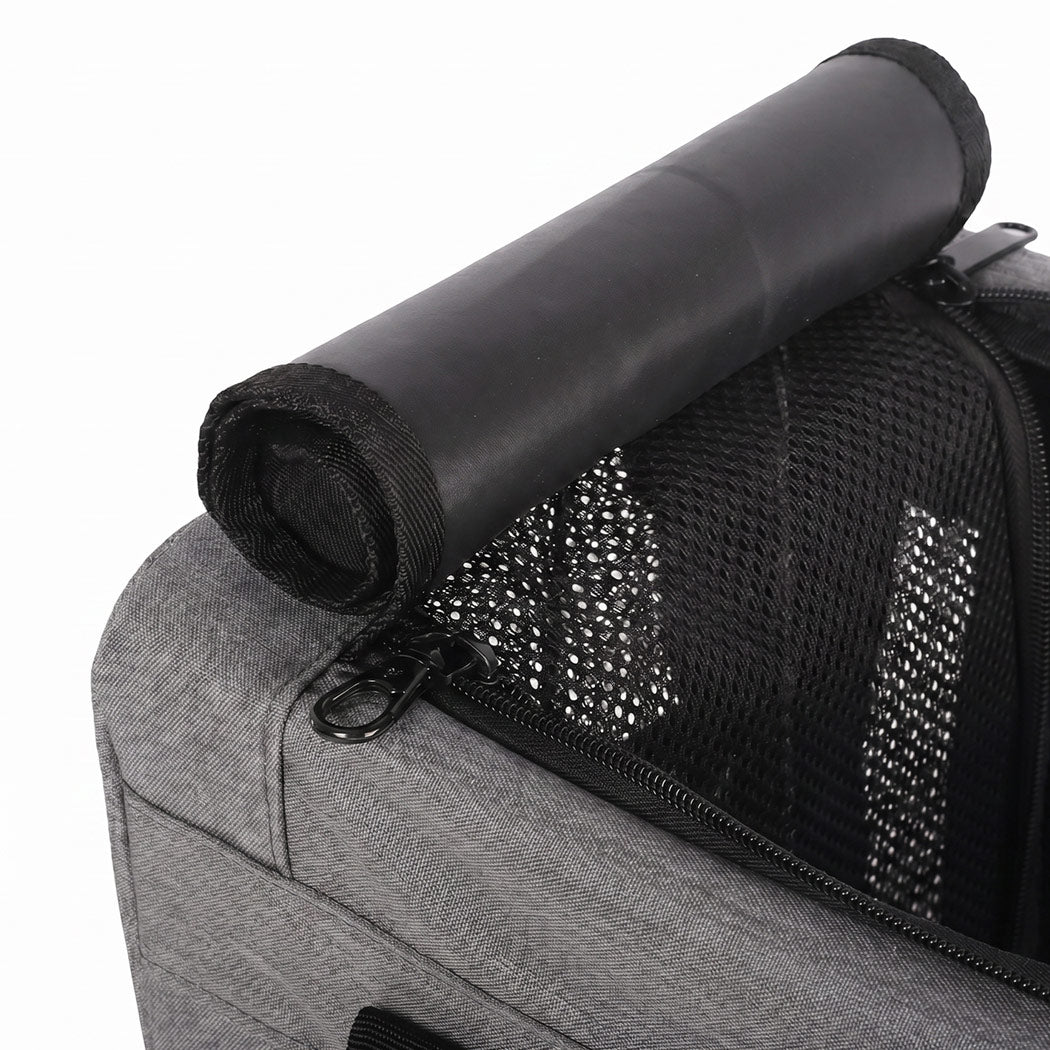 Cat Carrier Mesh Windows Grey 42x23x28cm