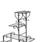 Plant Stand Outdoor Indoor Metal - Black