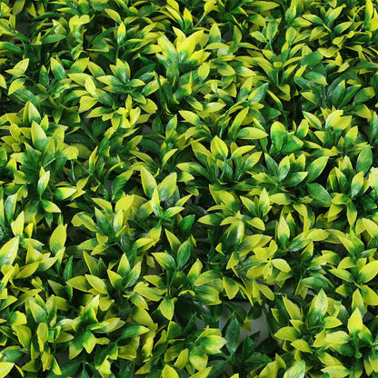 Artificial Boxwood Hedge Fence Green And Yellow