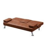 Sofa Bed Adjustable Recliner Brown