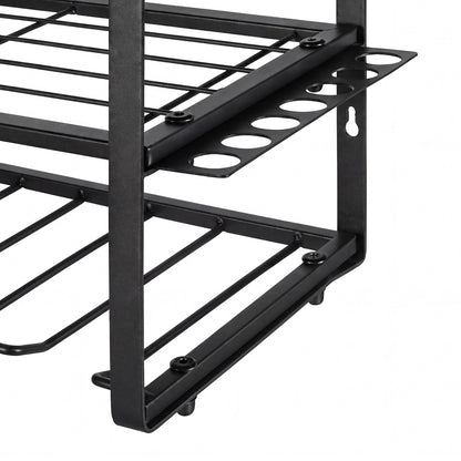 Garage Storage 3 Tier Rack Black 66x20x32cm