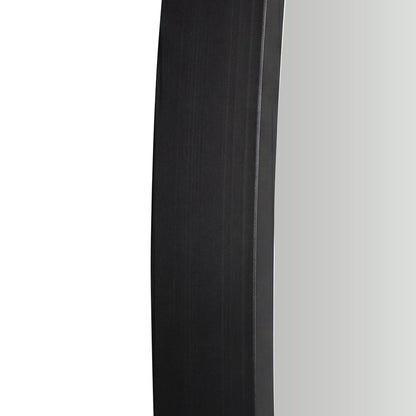 60cm Round Wall Mirror Black Frame Bathroom | HomeAndLiving