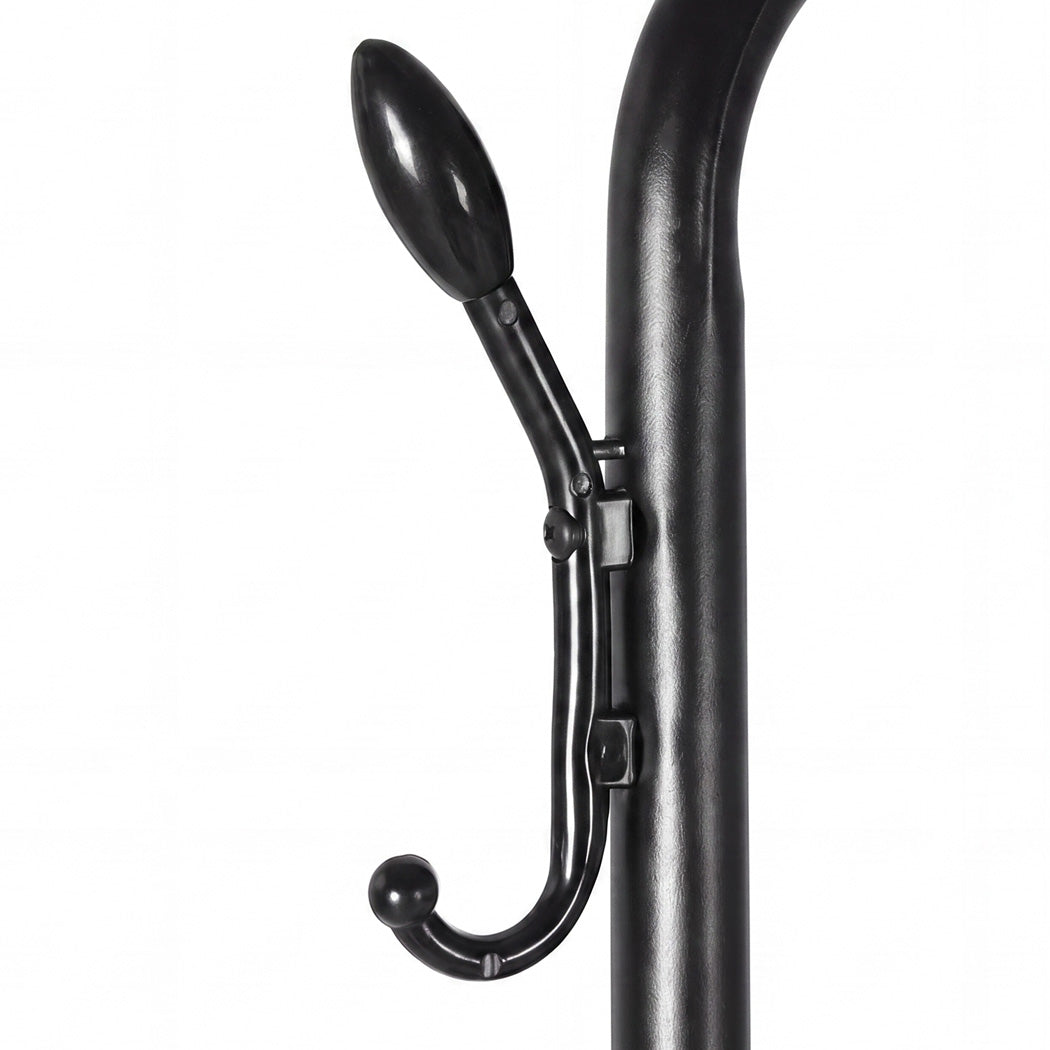 Double Rail Clothes Rack Black 122x42x160cm