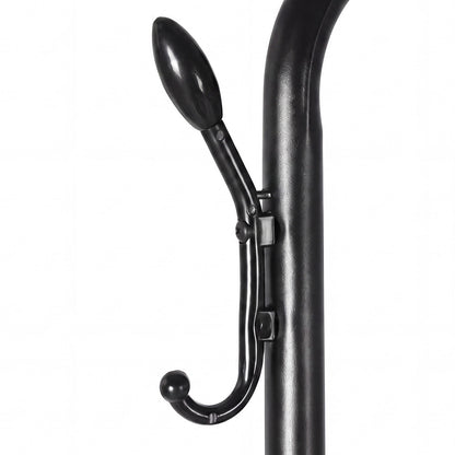 Double Rail Clothes Rack Black 122x42x160cm