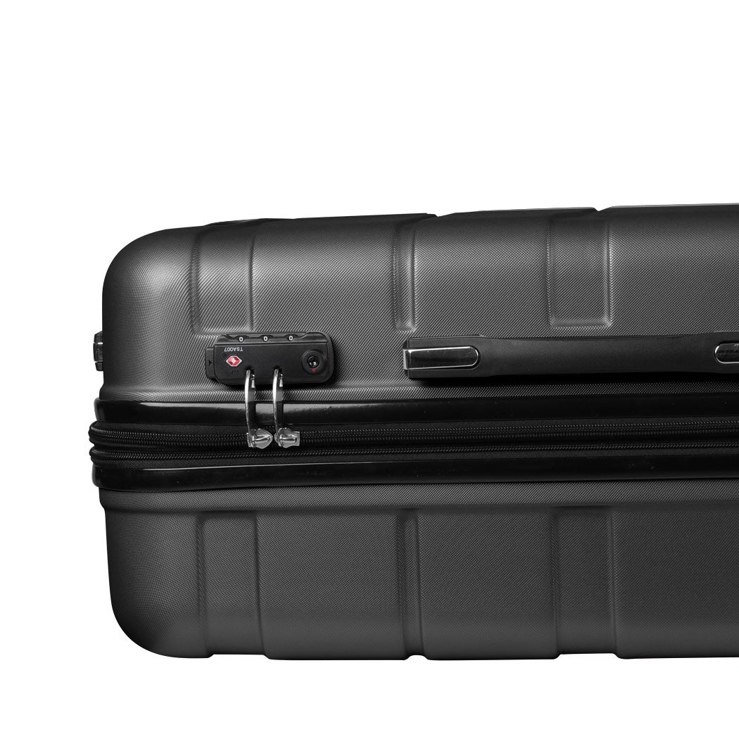 Expandable Luggage Black 24 Inch 33x26x55cm