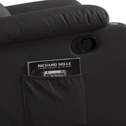 Contemporary Massage Chair Recliner 360 Swivel Black  Easy Assembly