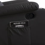 Contemporary Massage Chair Recliner 360 Swivel Black  Easy Assembly