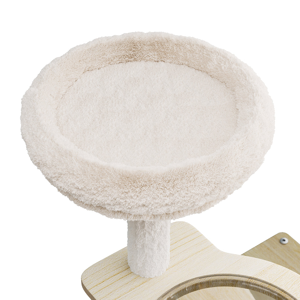Cat Tree Tower Scratcher Beige 50x40x120cm