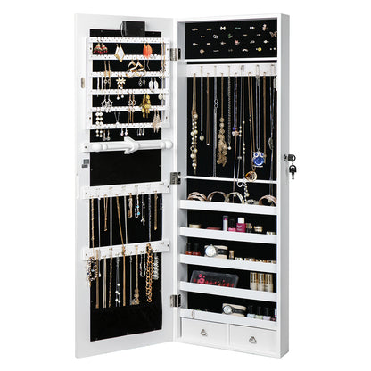 Stylish Mirror Jewellery Cabinet Touch  Foldable Function Classic