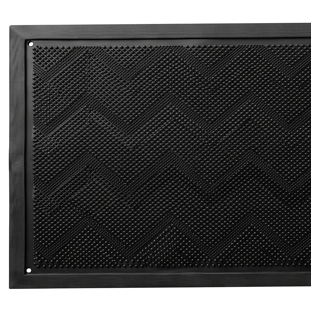 Front Door Mat Non Slip Black 90x43x1.3cm