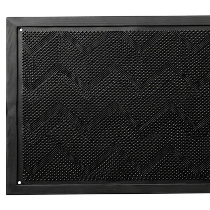 Front Door Mat Non Slip Black 90x43x1.3cm