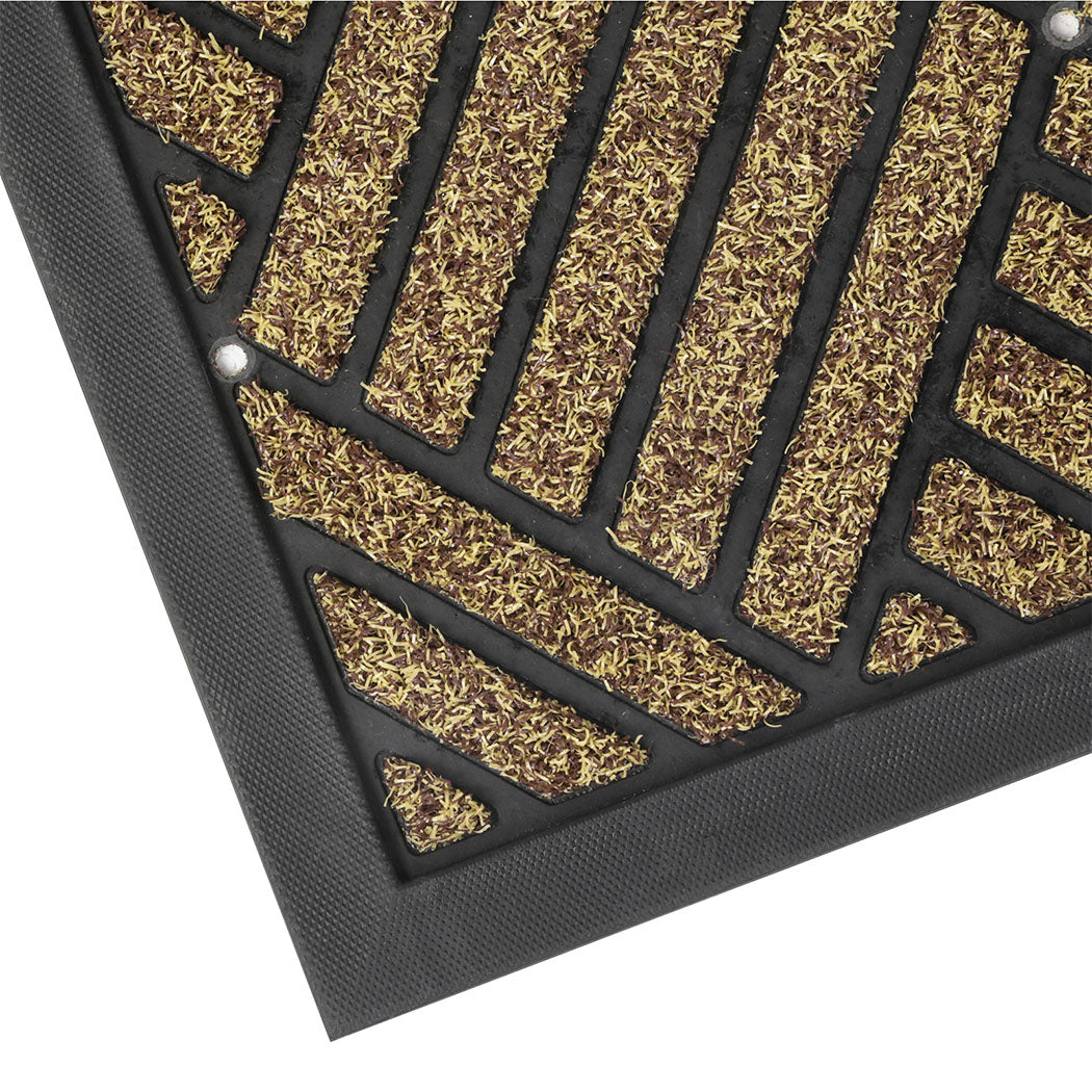 Front Door Mat Thick Brown 60x90cm