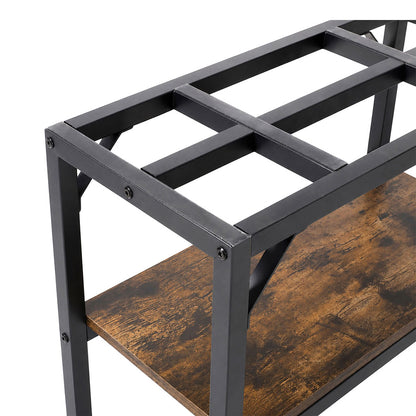 Fish Tank Stand Metal Black 61x30x62cm