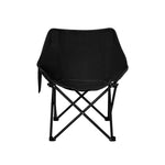 Modern Folding Camping Moon Chair Lightweight Black  Soft Cushion
