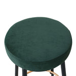 2x Bar Stools Barstools Velvet Green