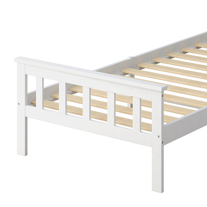 Single Size Bed Frame Wooden White