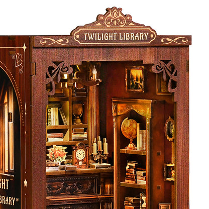 Miniature Book Nook Kit Walnut 12x11x19cm