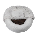 Pet Bed Cat Dog Donut Nest Calming M Coffee Medium