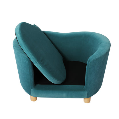 Pet Sofa Bed Dog Warm Soft Lounge Blue