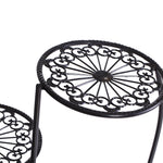 2X Wrought Iron Outdoor Indoor Flower Black 2 Pack