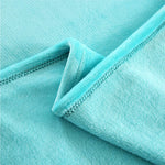320GSM 220x240cm Ultra Soft Mink Teal Queen
