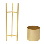 Plant Stand Garden Planter Metal Gold Small