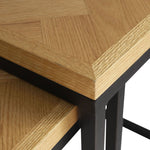 Premium 2PCS Nesting Coffee Tables  Wood Finish Classic Durable