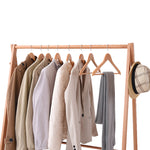 Clothes Rack Wooden Wardrobe Natural