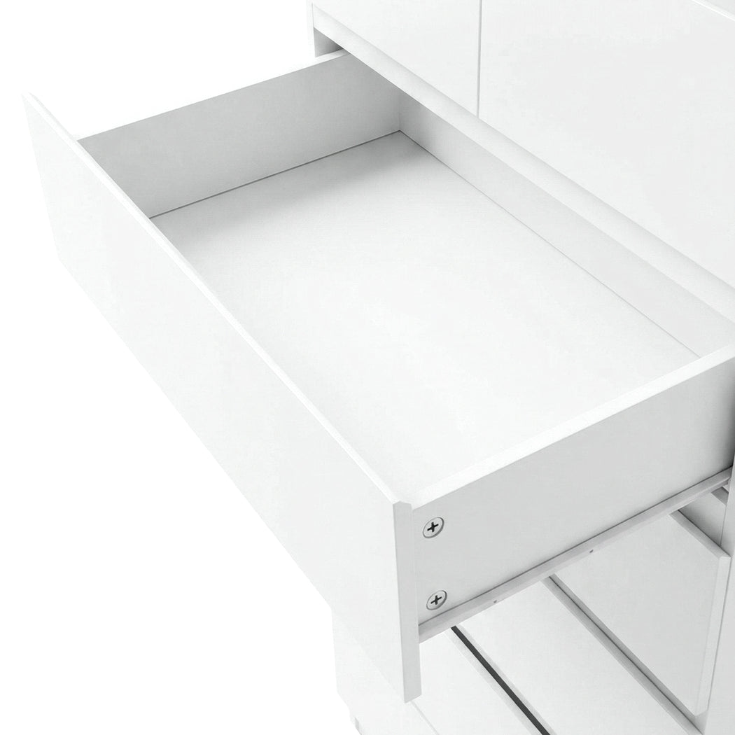 7 Drawer Tallboy Dresser White Storage | HomeAndLiving - 5