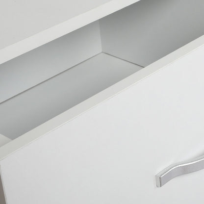 Bedside Table 2 Drawers White 40x36x47cm