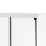 Functional Display Cabinet Tempered Glass White  Comfortable Design