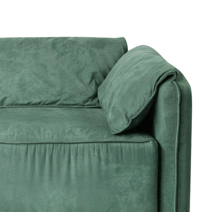 Compact Sofa Floor Couch 3-Seater Leathaire  Sleek Modern Look