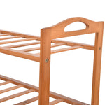 2x Bamboo Shoe Rack Shoes Organizer